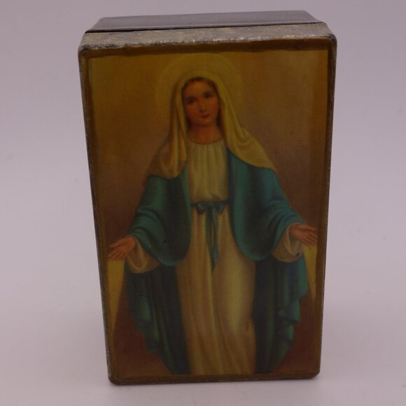 Set of Four Boxes w/ depictions of St Therese Virgen Milagrosa & Heart of Mary - Picture 16 of 16